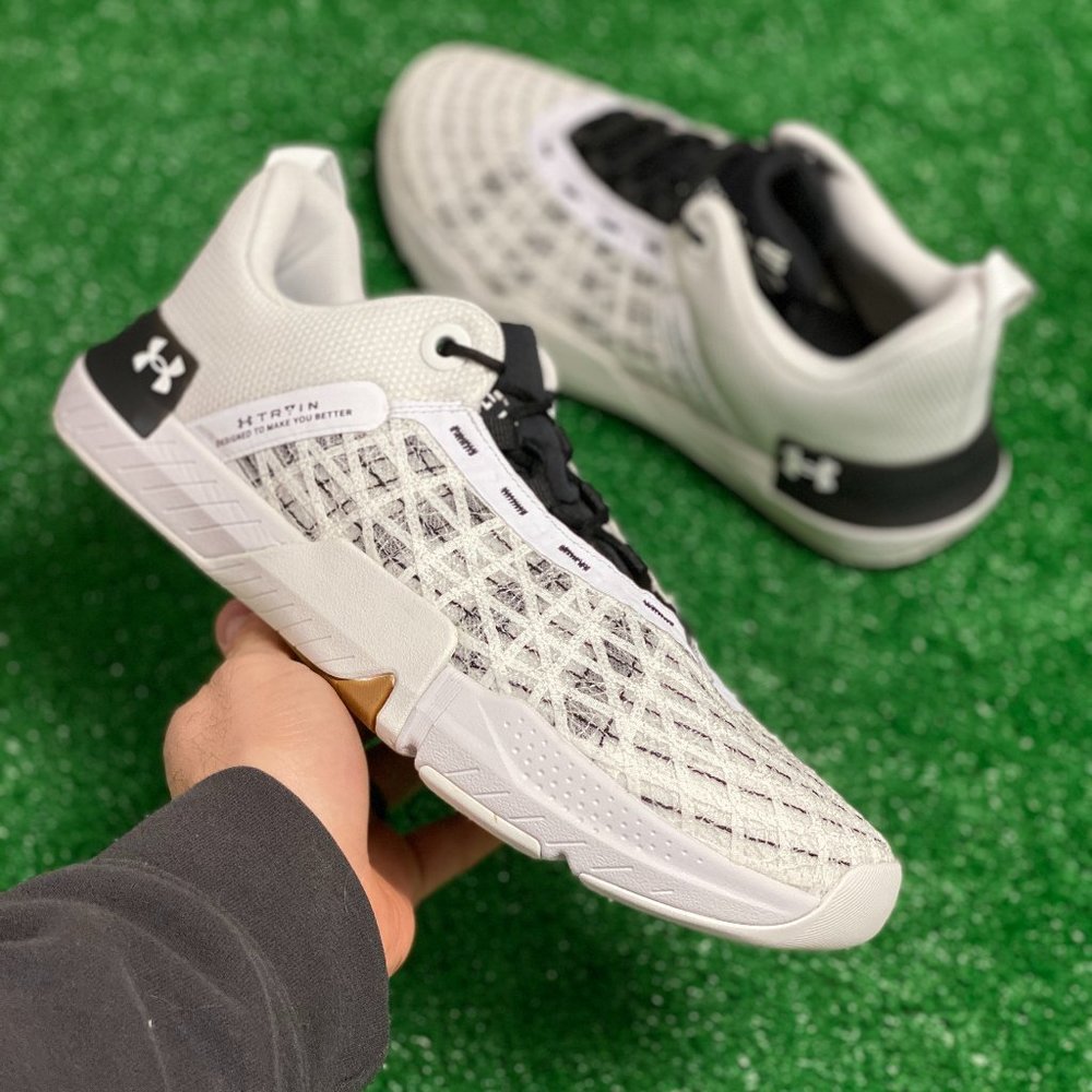 Under Armour UA Tribase Reign 5 Low Mens Shoes White 3026021-100 NEW Sz 11.5